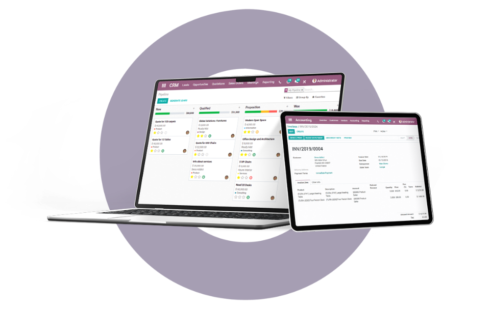 Dashboard Odoo ERP